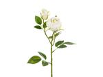 Artificial flower - Rose with two buds, 55 cm, light cream