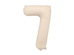 Foil Balloon Number ''7'', 86cm, light warm grey