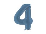 Folieballon cijfer '4', 86cm, marineblauw