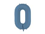Folieballon cijfer '0', 86cm, marineblauw