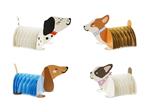 Papieren honingraatdecoraties Doggies, mix
