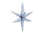 3D foil balloon Star, 105cm, misty blue