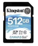 Kingston 512 Go SD Canvas Go! Class 10 UHS-I U3