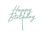 Happy Birthday Taarttopper Turquoise 16,5cm