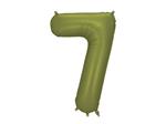 7 Jaar Cijfer Ballon Groen 86cm