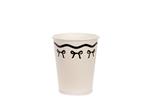 Zwart Witte Bekers Strik 220ml 6st
