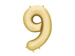 Folieballon Cijfer '9', 86cm, goud