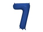 Folieballon cijfer '7', 86cm, marineblauw