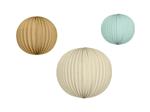 Set van papieren lantaarns, blauw, bruin, crème