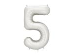 Foil Balloon Number ''5'', 86 cm, silver