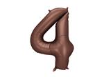 Foil Balloon Number ''4'', 86 cm, mocha