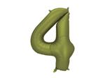 Foil Balloon Number ''4'', 86cm, olive