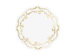 Tafelkleedjes Gouden Ornament, Diameter 35.5 cm, wit