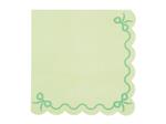 Servetten met franje, 33x33cm, groen