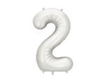 Foil Balloon Number ''2'', 86 cm, silver