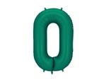 Foil Balloon Number ''0'', 86cm, Bottle Green