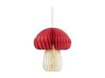 Papieren decoratie honingraat paddenstoel, 12,5 cm, mix