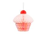 Honeycomb paper decoration Cupcake, 20 cm, mix