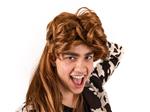 jaren 80 pruik, lang haar, rood