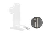 LED neon - LED cijfer ''1'', wit, 50cm