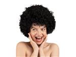 Afro pruik, zwart