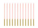 Plain birthday candles, pink, 14 cm