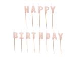 Birthday candles Happy Birthday, 2.5 cm, pink