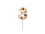 Birthday candle Number 3 Rhombus, 5.5 cm, mix