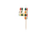 Birthday candle Number 4 Rhombus, 5.5 cm, mix