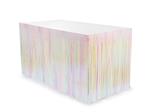 Fringe table skirt, iridescent, 300x80cm