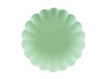 Plastic volant bordjes, 22 x 22 cm, saliekleurig