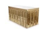Gouden tafelrok 300x80cm