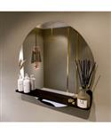 MONDIAZ SPOT spiegel rond 80cm met Spiegelplanchet kleur Urban.