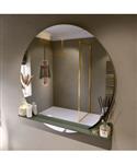 MONDIAZ SPOT spiegel rond 120cm met Spiegelplanchet kleur Army.