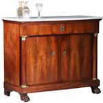 Empire Penantkast ca 1810 in mahonie met marmer blad (No.300215)