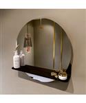MONDIAZ SPOT spiegel rond 60cm met Spiegelplanchet kleur Urban.