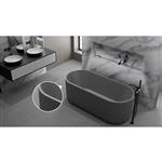 Ligbad Vrijstaand Ideavit Archtec Rock 170x75x60 cm Cement Grijs