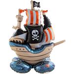 Piraat Helium Ballon Schip Leeg 81cm