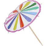 Gekleurde Cocktailprikkers Paraplu 10st