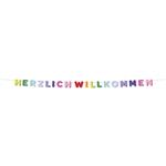 Gekleurde Letterslinger Herzlich Willkommen 2,6m