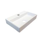 Fontein Best Design Skyline 38x24x7 cm Keramiek Hoogglans Wit (1 kraangat)