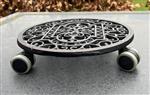 Planttrolley rond, 28 cm. indoor, gietijzer TG21