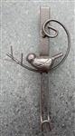 Deurhanger, kasthanger vogel, metaal 6Y1345