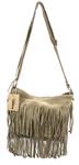 Back to the Sixties Suede Franje tas (beige)