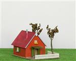 Huis met twee bomen H0/HO [NH1053]
