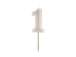 1 Jaar Kaars Beige 10cm
