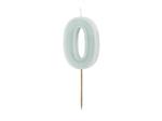 0 Jaar Kaars Lichtgroen 10cm
