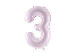 3 Jaar Cijfer Ballon Paars Leeg 72cm