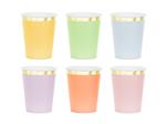 Gekleurde Bekers 220ml 6st