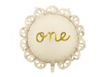 1 Jaar Helium Ballon Beige Leeg 51cm